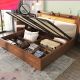 Nordic Modern Storage Bed Frame with Light and USB Charging Outlet
