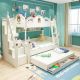 White Children Bunk Bed with Storage