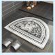 Non-Slip Semi-Circle Bathroom Rug