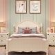 White Country-Inspired Children Bed and Bedside Table