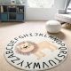 Children Bedroom Alphabet Animal Circular Carpet Rug