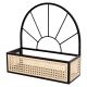 Tai An Wrought iron wall shelf wabi sabi wind rattan storage rack minimalist small apartment home bedroom shelf