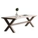 Solid wood rectangular table small apartment homestay style dining table and chair combination simple log retro desk(medium)