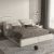 YiShi Baxter Italian Minimalist Down Upholstery Leathaire Cream Style Fabric Elephant Ear Bed