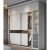 ZMJ White Glass Sliding Door Wardrobe