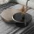 JNL Modern Stainless Steel Round Coffee Table
