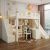 Child Bunk Bed Bedroom Set with Shelves and Desk