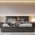 YiShi Italian Minimalist High-end Fluff Square Frosted Leather Bed
