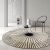 Nordic Geometric Patterned Circular Carpet Rug