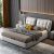 Lepoz Genuine Leather Bed with Storage