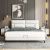 Modern White Genuine Leather Bed with/without Storage Compartment