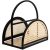 Tai An ins portable magazine rack living room Nordic simple Japanese-style bookshelf wrought iron desktop rattan storage rack