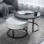 Black White Round Coffee Table Set
