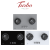 Turbo Incanto T772GV (BK/OW/MS) 77cm 2 burners built-in glass hob