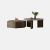 MuChao Solid wood size coffee table combination minimalist small apartment living room household net red high-end round edge table set