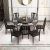 Classic Neo-Chinese Round Dining Table with Lazy Susan