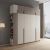 Mu Yue Oak Wardrobe with Side Cabinet