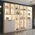 Modern Nordic Glass Door Storage Bookshelf With LED Strips