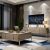 Modern Classic Champagne/Black Living Room Set