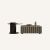 MuChao Italian style minimalist coffee table living room home creative small apartment modern minimalist zebra pattern designer square coffee table set