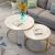 Modern Classic Contemporary Nordic Faux Marble Coffee Table Set