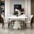 Luxe Faux Marble/Sintered Stone Dining Table with Lazy Susan