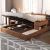 Multifunction Nordic Modern Storage Bed With Rotatable Desk and USB Charging Outlet