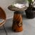 TAI AN Log coffee table round teak tree stump decoration creative home pier homestay personality sofa side table