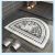 Non-Slip Semi-Circle Bathroom Rug
