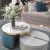 Luxury Marble Nestled Coffee Table Set w/o Upholstered Stool