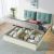 Modish Blue Upholstered Tufted Storage Bed with Motion Sensor Light