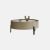 MuChao Italian style minimalist rock slab size coffee table living room home light luxury high sense designer saddle leather marble coffee table