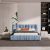 WoZaiJia Gusto Life Cloud Fabric Double Bed Frame