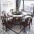 Chinese Oriental Sintered Stone Round Dining Table with Lazy Susan