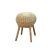 Tai An Retro Rattan Low Stool Changing Shoe Stool Balcony Stool Creative Bench Rural Style Rattan Art Handmade Sitting Pier Solid Wood Round Stool